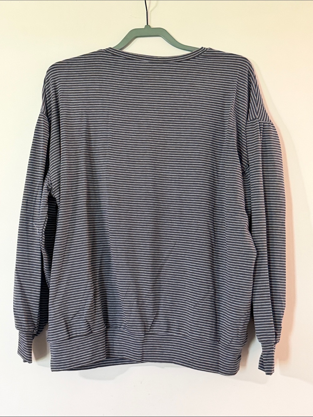 Polagram Striped Long-Sleeve Crewneck — Navy & White - Picture 6 of 8